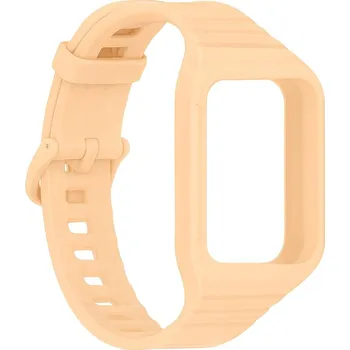 Příslušenství k chytrým hodinkám eses Silikonový řemínek s rámečkem pro Honor Band 9 - Béžovo růžový
