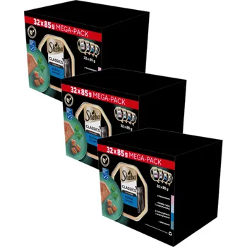 Krmivo pro kočku Tácky s rybími příchutěmi SHEBA Classics 96x85g