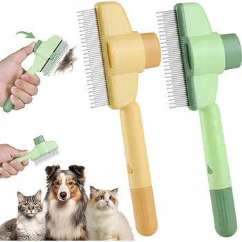 Péče o srst a drápky 2X KOVOVÝ HŘEBEN NA SRST PRO PSA KOČKU, HUSTÁ A ROVNÁ SRST