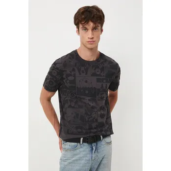 Bavlněné tričko Medicine pánské, šedá barva RW25-TSM601 09X, vel. L