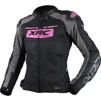 Moto bunda XRC Moos 2.0 HLT ladies leather jacket blk/pink/grey vel. 54