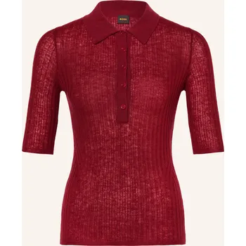 Boss Dámská Úpletová Polokošile Fugano, tmavě červená, 42