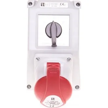 Elektrická zásuvka Elektrická Zásuvka nástěnná Spamel červená
