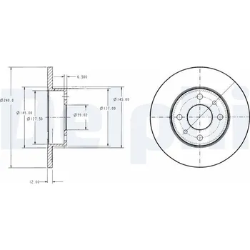 Brzdový kotouč DELPHI BG2313 Brzdový kotouč (BG2313)