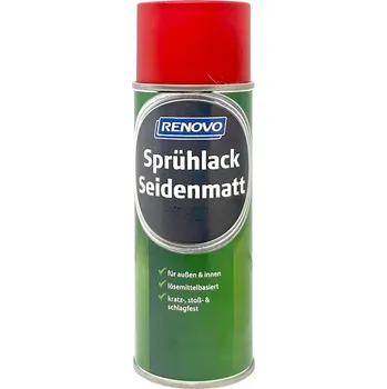 Barva ve spreji Renovo Univerzální lak RAL 3000 Ohnivě červená Polomatný sprej 400ML