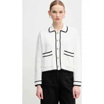 Dámský svetr Bavlněný kardigan Barbour Jasmine dámský, bílá barva, lehký, LKN1621WH71 00X, vel. 42