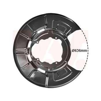 Brzdový kotouč Ochranný plech proti rozstřikování, brzdový kotouč VAN WEZEL 0687373