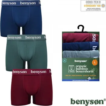 Pánské spodní prádlo Benyson Boxerky z bambusové bavlny 3ks Velikost: 2XL