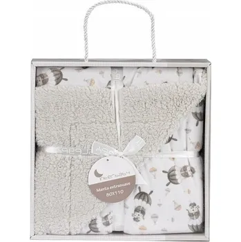 Dětská deka Dětská deka Interbaby 100 x 100 cm šedá se zvířátky