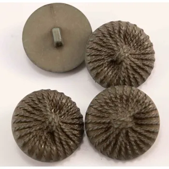 Knoflík Knoflík se spodním přišitím - s uzlem - rašelinová šedá - průměr 2,72 cm