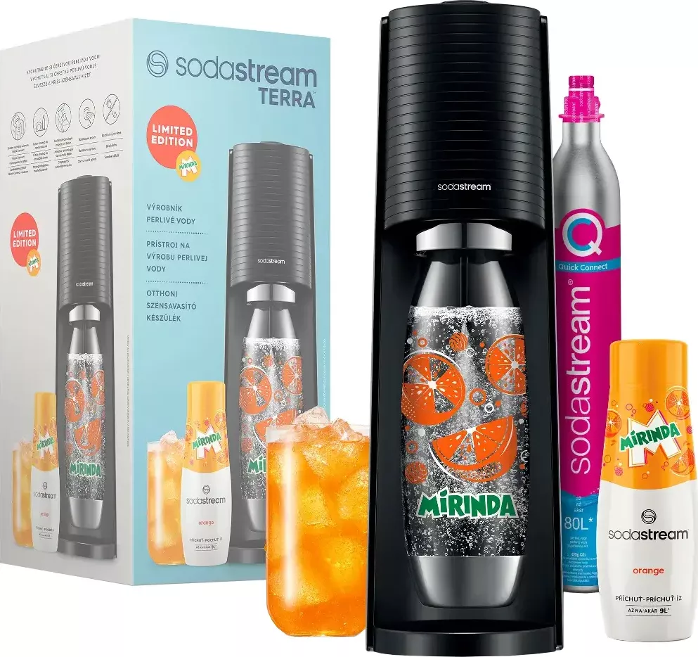 Sodastream TERRA Black MIRINDA Mpack
