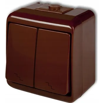 vypínač Schodišťový vypínač Klasik Karlik, odstíny hnědé 4WHE-7