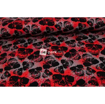 de-park Počesaná teplákovina - Lebky metráž