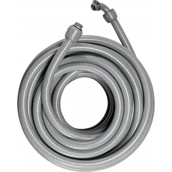 Zahradní hadice SucceBuy Vlnitá hadice 30,5 m Šedá PVC Flexibilní Izolační Trubky 12 kg