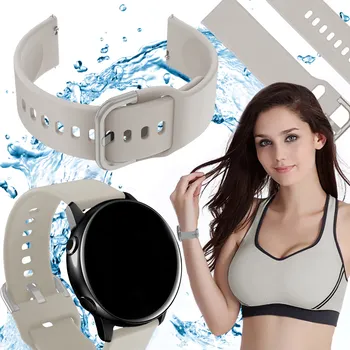 Chytré hodinky Řemínek pro Realme Band 2 chytré hodinky krémový řemínek 18mm s teleskopy