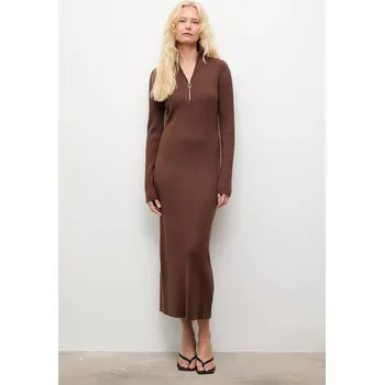 Dámské šaty Kašmírové šaty Answear.LAB ASF2480.fh hnědá 89X, vel. M