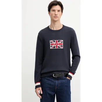 Pánský svetr Bavlněný svetr Pepe Jeans pánský, tmavomodrá barva, PM7000018 59X, vel. L
