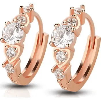 Náušnice Olivie Stříbrné náušnice RŮŽOVÁ DUBAJ 8473 Ag 925; ≤2,3 g