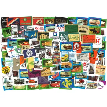 samolepka Zápalkové nálepky - mix 100 ks