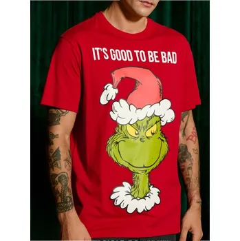 Pánská móda Sinsay - Tričko Grinch - červená - 828AW-33X - 828AW-33X-M-1