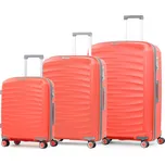 Sada cestovních kufrů ROCK TR-0212/3 PP - oranžová 120 l / 74 l / 35 l + 15% expander