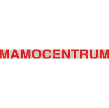 Značení Stříbrný&nbsp;piktogram "MAMOCENTRUM" s červeným textem bez rámečku&nbsp;-