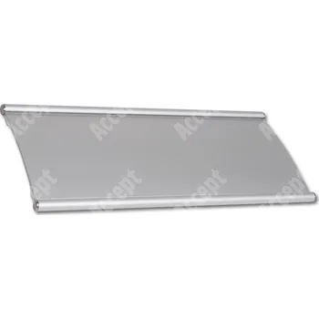 Informační tabulka Stříbrná dveřní tabulka Plato 120 o velikosti 297 x 120 mm