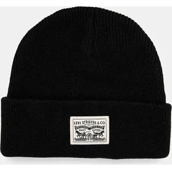 Módní doplněk Bavlněná čepice Levi's 000J4.0003 černá 99X, vel. ONE SIZE