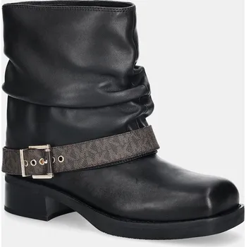 Dámské kozačky Kožené kotníkové boty MICHAEL Michael Kors Colby černá barva, na plochém podpatku, 40F5COFE6L.292 99X, EUR 36