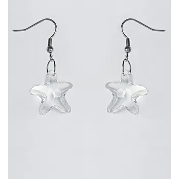 Náušnice Náušnice s čirými krystaly hvězdy - 1 Pár