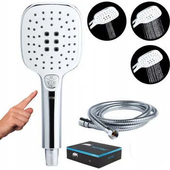 Sprchový set Čtvercová sprchová Sprchová Hlavice s hadicí 150 cm – úsporná sprchová sada