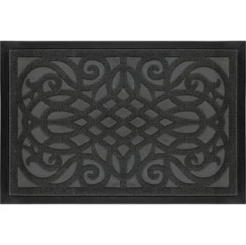 Rohožka VENKOVNÍ GUMOVÁ ROHOŽKA PŘED DVEŘE 45x75 cm ŠEDÁ VELKÁ 3D