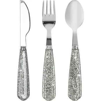Příbor Sada dětských příborů Konges Sløjd SPARKLY CUTLERY 3-pack KS103984.9BYA modrá 05X, vel. ONE SIZE
