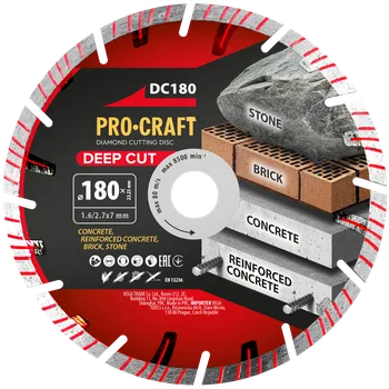 Řezný kotouč Diamantový řezný kotouč Deep Cut Procraft DC180