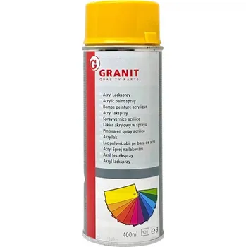 Barva ve spreji Barva žlutá Lak RAL 1004 zlatě žlutá WILCKENS GRANIT 400 ml Sprej