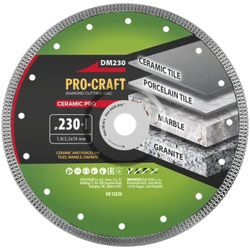 Řezný kotouč Diamantový řezný kotouč Ceramic PRO Procraft DM230