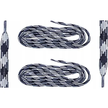 Tkaničky do bot Tkaničky ČERNO-ŠEDÉ Tkaničky do bot 150 cm TREKOVÉ PLOCHÉ 9 mm G12-58