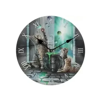 Hodiny Nástěnné hodiny Kočky a bublinky (Puckator)