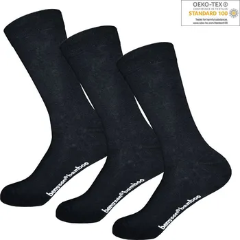 Pánské ponožky Bambusové ponožky Benyson černé 3ks Velikost: EU 35-40 (UK 2-7)