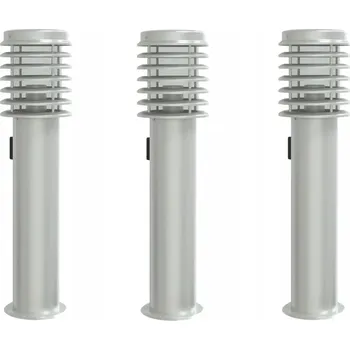 Stojací lampa Stojací zahradní lampa IP44 14x14x60 cm stříbrná