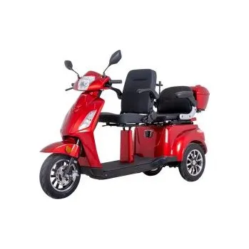 Elektrický invalidní skútr Elektrický tříkolový vozík inSPORTline Zorica Duo dvoumístný - hnědá