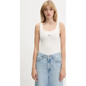 Top Guess Jeans béžová barva, W5BP04 KA0H1 W5BP04.KA0H1 01X, vel. XS