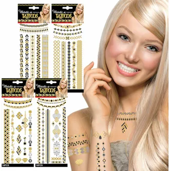 Odstranitelné tetování Metalické tetování 4 druhy