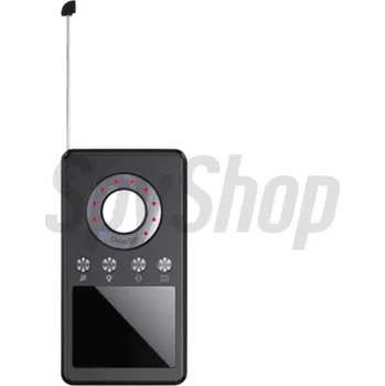 Bezpečnostní detektor Ruční detektor kamer a odposlechů RF CAM 3 – detekce bezdrátových signálů, citlivost lokalizace skrytých zařízení až 6 m Spy Shop