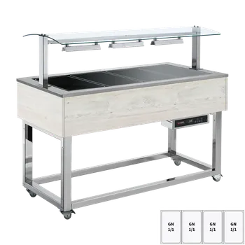 Bufet vyhřívaný sklokeramický REDFOX ES BROWN+ 4H Hemlock