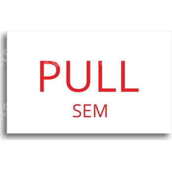 Informační tabulka Bílý piktogram "SEM - TAM - typ 36" s červeným textem bez rámečku - 80 x 50 mm