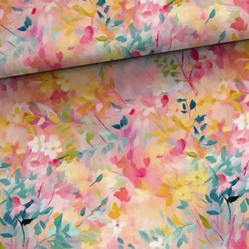 Úplet Expresionistická louka (E) (Hebké bavlněné úplety s elastanem )