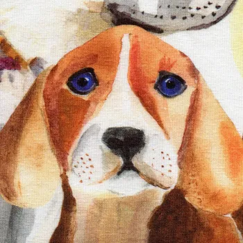 Moraviatex Jednolíc elastický bavlna/Elastan 6% digi tisk PEJSCI (větší varianta)