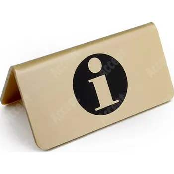 Jmenovka na stůl Akrylátový stojánek "i" (115x60mm) - zlatý stojánek