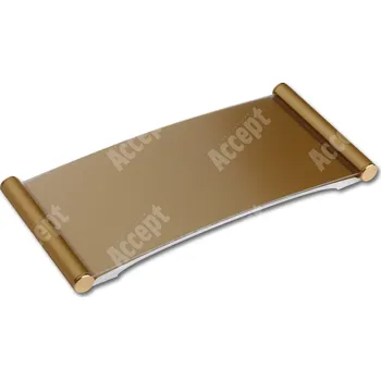 Informační tabulka Zlatá dveřní tabulka Plato 150&nbsp;o velikosti&nbsp;75 x 150 mm